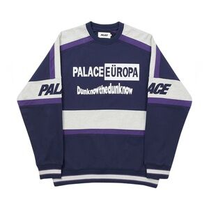 Palace Europa Long Sleeve Crew neck Size M Medium Sweatshirt Embroidered